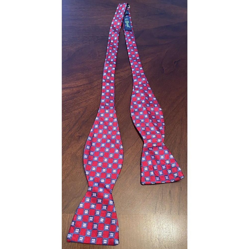 Haspel Red Blue 100% Silk Men’s Neck Bow Tie Made In China